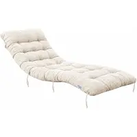 Quick Star Kissen Auflage für Liegestuhl 157x57x10cm Creme – Hochwertige Gartenliege Auflage mit 24kg Schaumfüllung, UV-beständiger Olefin Bezug, formstabil & verschleißfest, mit Befestigungsgurten