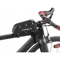 Unyqoos Rahmentasche für Fahrrad – wasserabweisendes 210D Polyester, 1 L (22×10×5,5 cm), schlankes Design, 3 verstellbare Klettverschlüsse, reflektierend