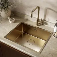LOMAZOO Küchenspüle Supreme - 50 x 40 cm - Gold - Edelstahl