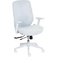 Beliani Bürostuhl Hellblau Stoff u. Mesh Höhenverstellbar Drehbar Verstellbare Armlehnen Sitztiefe Lendenstütze Regulierbare Rückenlehne Moderner Stil
