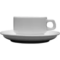 Lubiana 6x Kaffeetasse Serie Kaszub/ Hel, Porzellan 0,2 Liter
