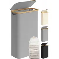 Songmics Wäschekorb , grau , Polyester , Maße (cm): B: 42 H: 70,5
