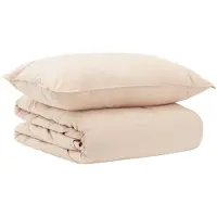 vidaXL Bettwäsche-Set 2 stk. 140 x 200 cm Winter 350 gsm Beige
