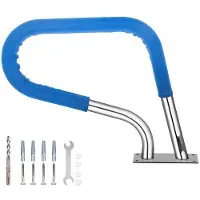 Famanu Schwimmbadleiter - RVS Handgriff - Abmessungen 81,2 x 58,4 cm - Rohrdurchmesser 4,8 cm