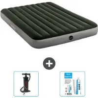 Intex Luftbett – 2 Personen – 152 x 203 x 25 cm – Grün – im Lieferumfang enthalten Pumpe en Reperaturset