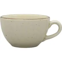 Usorteret 12x Obertasse, Serie Aida, cremefarben, braun gesprenkelt, 280 ml, 12 Stück
