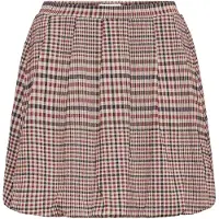 Ichi Midirock "Damen Casual IHKATE", Damen, Gr. S, rot (big check), Obermaterial: 79% Polyester PES. 20% Viskose CV. 1% Elasthan EL., Röcke Midirock