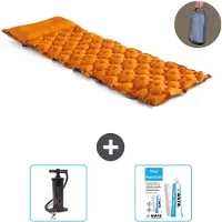 Intex Campingmatte – 1 Person – 71 x 191 x 11 cm – Orange – im Lieferumfang enthalten Pumpe en Reperaturset