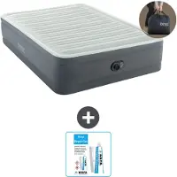 OEM Geländebett für zwei Personen - 152 x 203 x 46 cm - Grau - mit Pumpe - Reparaturset