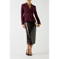 Guess Marciano GUESS Lia Fit Double Brst Regal Plum Größe: 40 | Blazer Outlet | Damen | Magenta