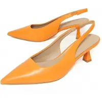 Montevita Orange High Heel Schuh mit offenem Absatz und geschlossener Spitze