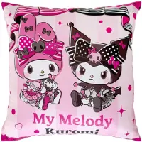 Sakami Merchandise Sanrio coussin Pink Black Party Series Kuromi & My Melody 35 x 35 cm