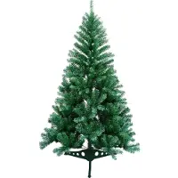 Peviasot 120cm Künstlicher Weihnachtsbaum mit 220 Spitzen PVC, Tannenbaum mit Ständer, Christbaum Kunstbaum Grün