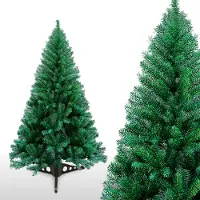 Jayseuw Weihnachtsbaum Weihnachts-Baum Christbaumständer Auswahl Beflockung Grün 120cm