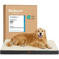 Bedsure Orthopädisches Hundebett Große Hunde waschbar, 112x81cm grau