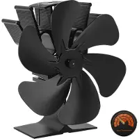 Yakimz Kaminventilator Ofenventilator Kaminofen Ventilator ohne Strom 6 Blatt Heizlüfter Ventilator Fan Stromloser Kaminofen