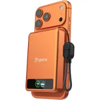 Bmx BMX, MagSafe Powerbank SolidSafe 10000mAh Qi2 15W mit Display USB-C, Orange