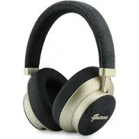 GUESS Headphones nauszne Bluetooth ENC 4G Gold Script Metal black