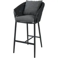 Veba Barstuhl Torino Anthrazit Aluminium Outdoor 61x65x109 cm Sitzhöhe 76 cm