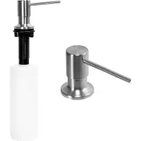 ARI Seifenspender Spülarmatur Einbau, 300 ml, 360 Grad schwenkbar, Edelstahl INOX, für Spüle und Arbeitsplatte