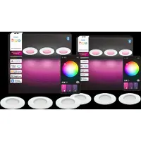 Philips Hue Einbaustrahler Slim 6er-Pack - White & Color - 90 mm - Weiß