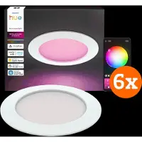 Philips Hue Einbaustrahler Slim 6er-Pack - White & Color - 170 mm - Weiß