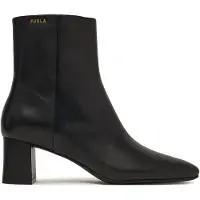 Furla für Damen. YM37FSD-X30000 Solid Tronchetto Lederstiefeletten schwarz (39), 3 bis 5 cm, Reißverschluss, Lässig, Klassisch