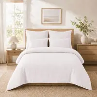 TRAUMSCHLAF Uni Soft Seersucker Bettwäsche Summer Air Kissenbezug einzeln 80x80 cm | natur - beige