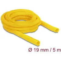 DeLOCK Gewebeschlauch selbstschließ. hitzebest. 5mx19mm Gelb