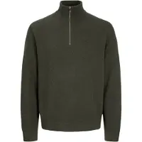 Jack & Jones Einfarbig Strickjacke Mit Viertelreißverschluss