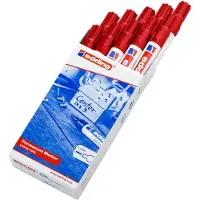 Edding Permanent Marker 3300, mit Keilspitze, 10 Stück, rot