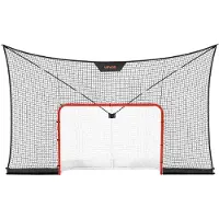 Vevor Hockeytor- und Fangnetz-Set 366 x 213 cm mit Erweiterter Abdeckung