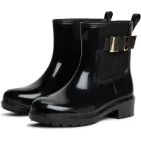 Tommy Hilfiger Gummistiefel Th Buckle Glossy Ankle Rain Boot FW0FW09543 Schwarz 36