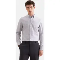 Seidensticker Businesshemd "Schwarze Rose" Slim 1/1 Button-Down-Kragen Karo