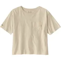 Patagonia - Women's Fitz Roy Massif Easy Cut Pocket Tee - T-Shirt Gr S beige