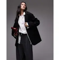 Topshop Longblazer "TSLOUISE OVERSIZED BLAZER TLR NOOS" Polyester, oversize fit
