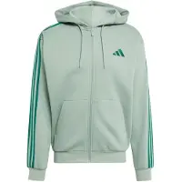 Adidas - Essentials 3-Stripes Fleece Full-Zip Hoodie - Hoodie Gr XXL grau