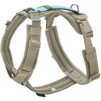 Hunter - Maldon 3.0 - Hundegeschirr Gr S/M - Hals 46 – 82 cm, Bauch 47 – 69 greige /blau