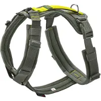 Hunter - Maldon 3.0 - Hundegeschirr Gr M/L - Hals 57 – 98 cm, Bauch 60 – 91 grau/gelb