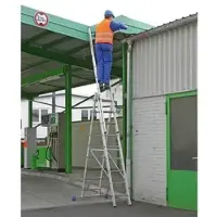 Krause Vielzweckleiter aus Aluminium, mit 3 x 9 Sprossen