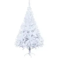Yakimz Künstlicher Weihnachtsbaum künstlicher Tannenbaum inkl. Baumständer Metall Weiß 150cm