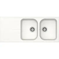 Schock Lithos D200, Aufsatzwanne, Rechteckig, Weiß, 2 Becken, 343 x 424 mm, 20,4 cm