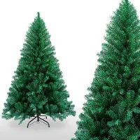 Yakimz Weihnachtsbaum künstlich, Tannenbaum aus Fichte Dekoration, inkl. Metall Christbaum Ständer, Schnellaufbau, klappbar,Grün 210cm