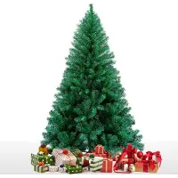 Jiubiaz Weihnachtsbaum innen Weihnachts Weihnachten Christbaumständer mit Ständer 210cm Grün
