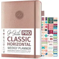 Famanu Wöchentliche Planner mit Budgetierung und Zielsetzung - 18 x 25,5 cm, Hardcover, Undatiert
