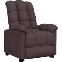 Syfax Relaxsessel Dunkelbraun Stoff, manuell verstellbar, gepolstert, 74x99x102 cm (B x T x H)