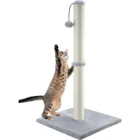 Famanu Kratzbaum 34 Zoll - grau - mit Sisal und Plüsch