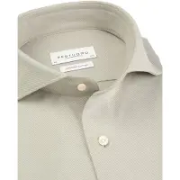 Profuomo Herren Hemden Shirt X-cutaway Sf Japanese Knitted - Zand - Größe 43