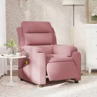 Prolenta Maison Exclusive - Massagesessel Elektrisch Rosa Samt