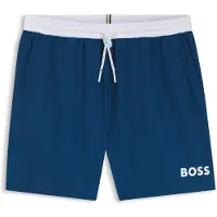 BOSS Badeshorts mit kontrastfarbenem Logo und Paspelierung Grösse L